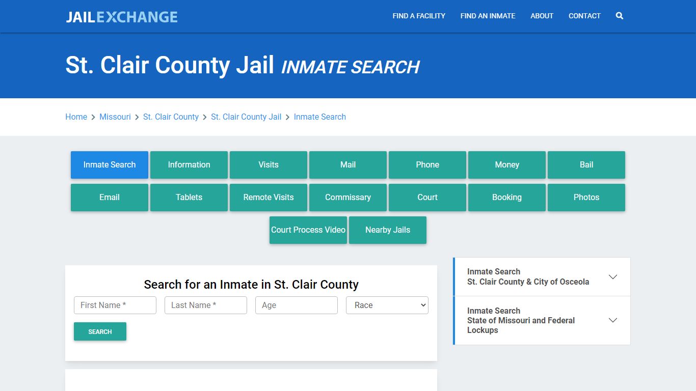 St. Clair County Jail, MO Inmate Search: Roster & Mugshots - Jail Exchange